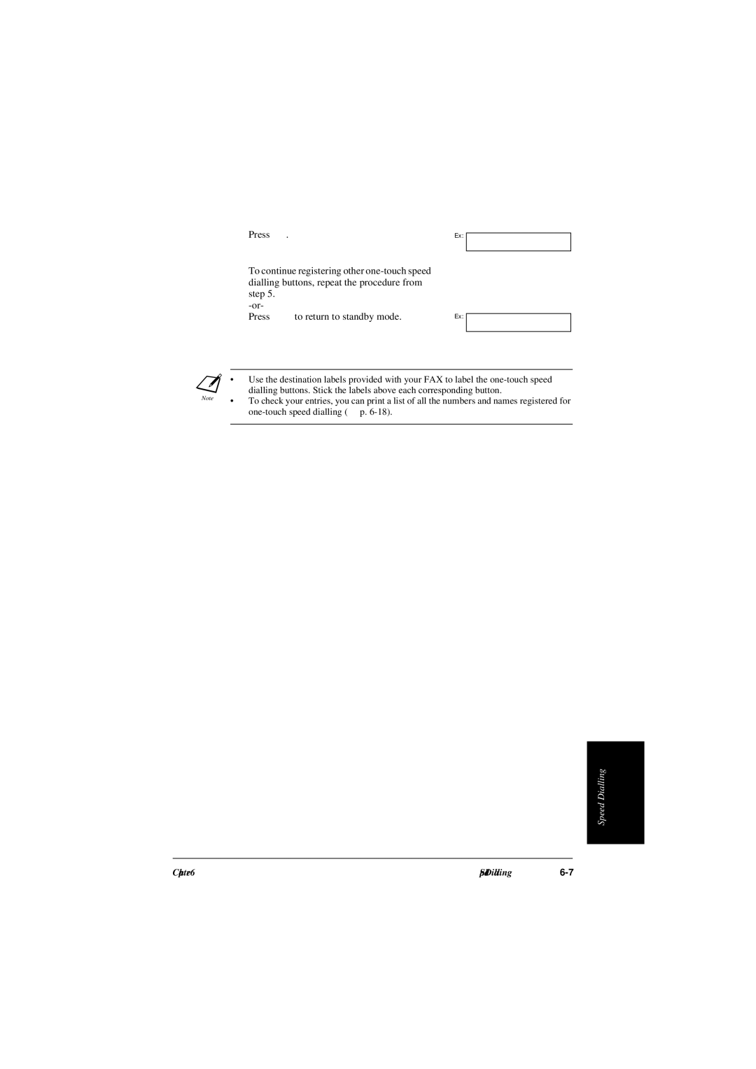 Canon L240, L290 manual One-touch speed dialling p 