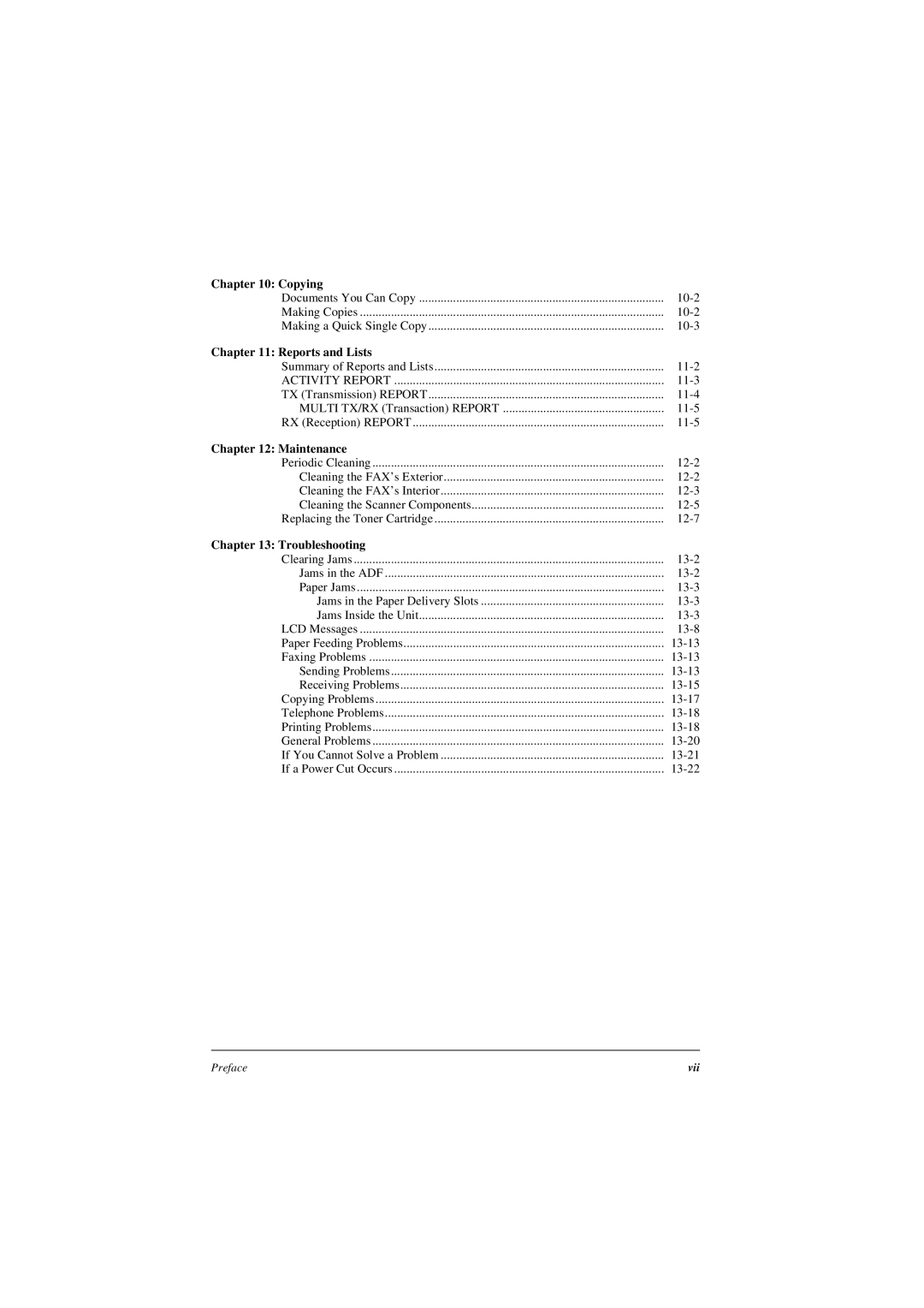 Canon L240, L290 manual Copying, Reports and Lists, Maintenance, Troubleshooting 