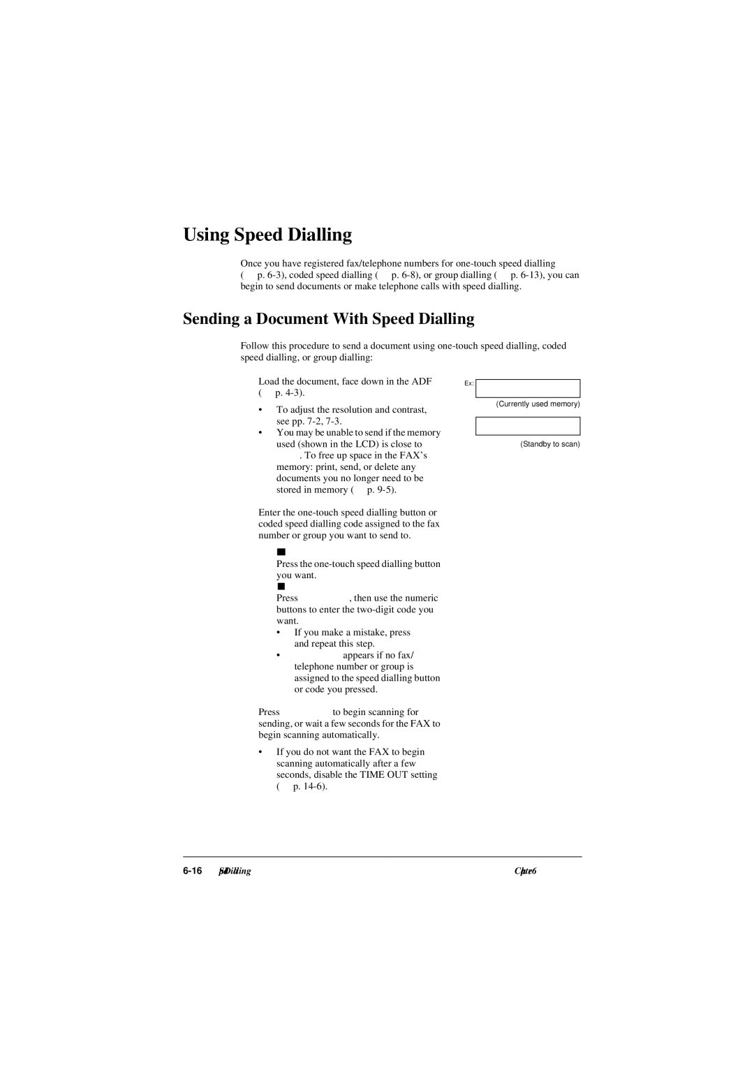 Canon L290, L240 manual Using Speed Dialling, Sending a Document With Speed Dialling 