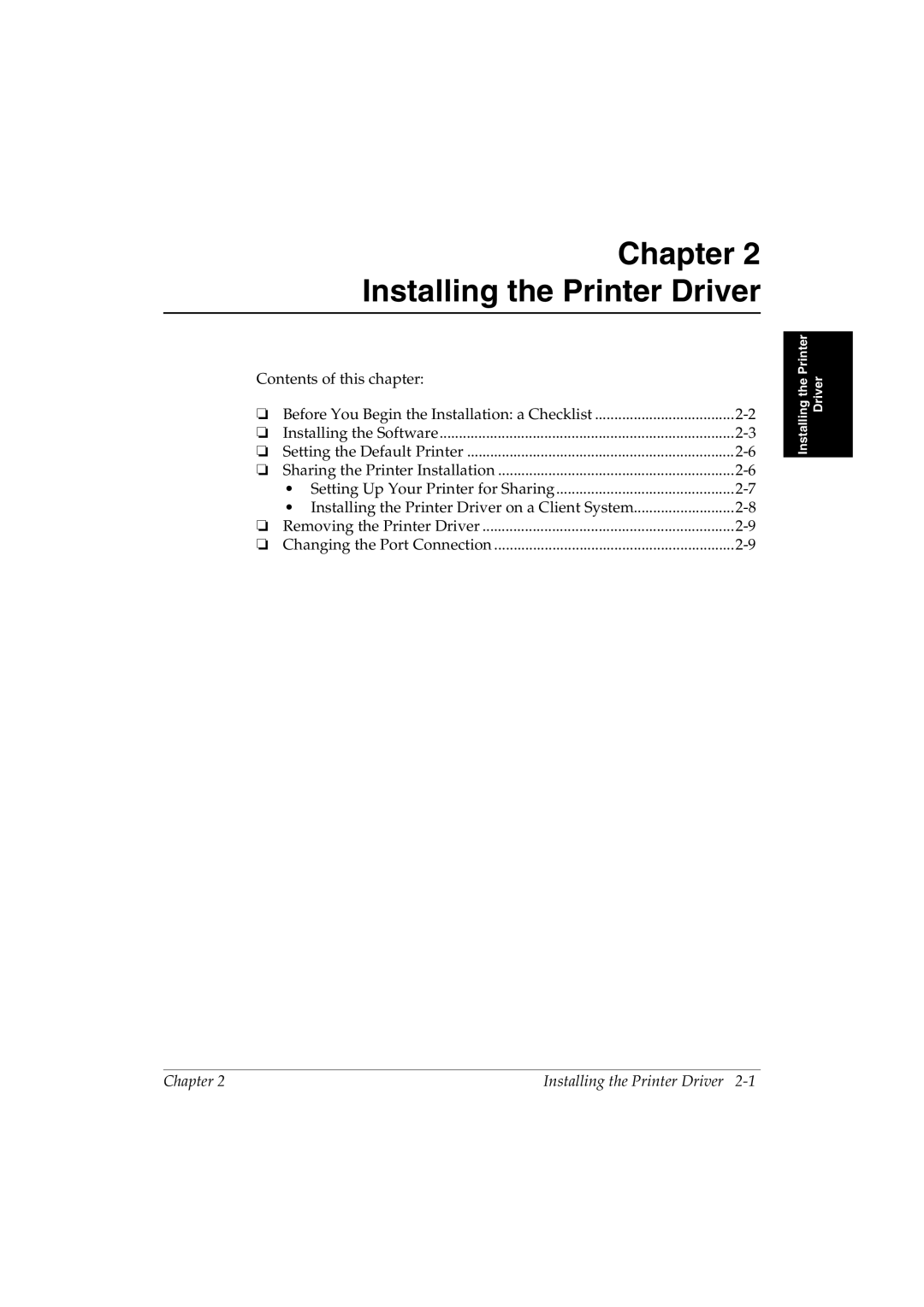 Canon L290 manual Installing the Printer Driver 