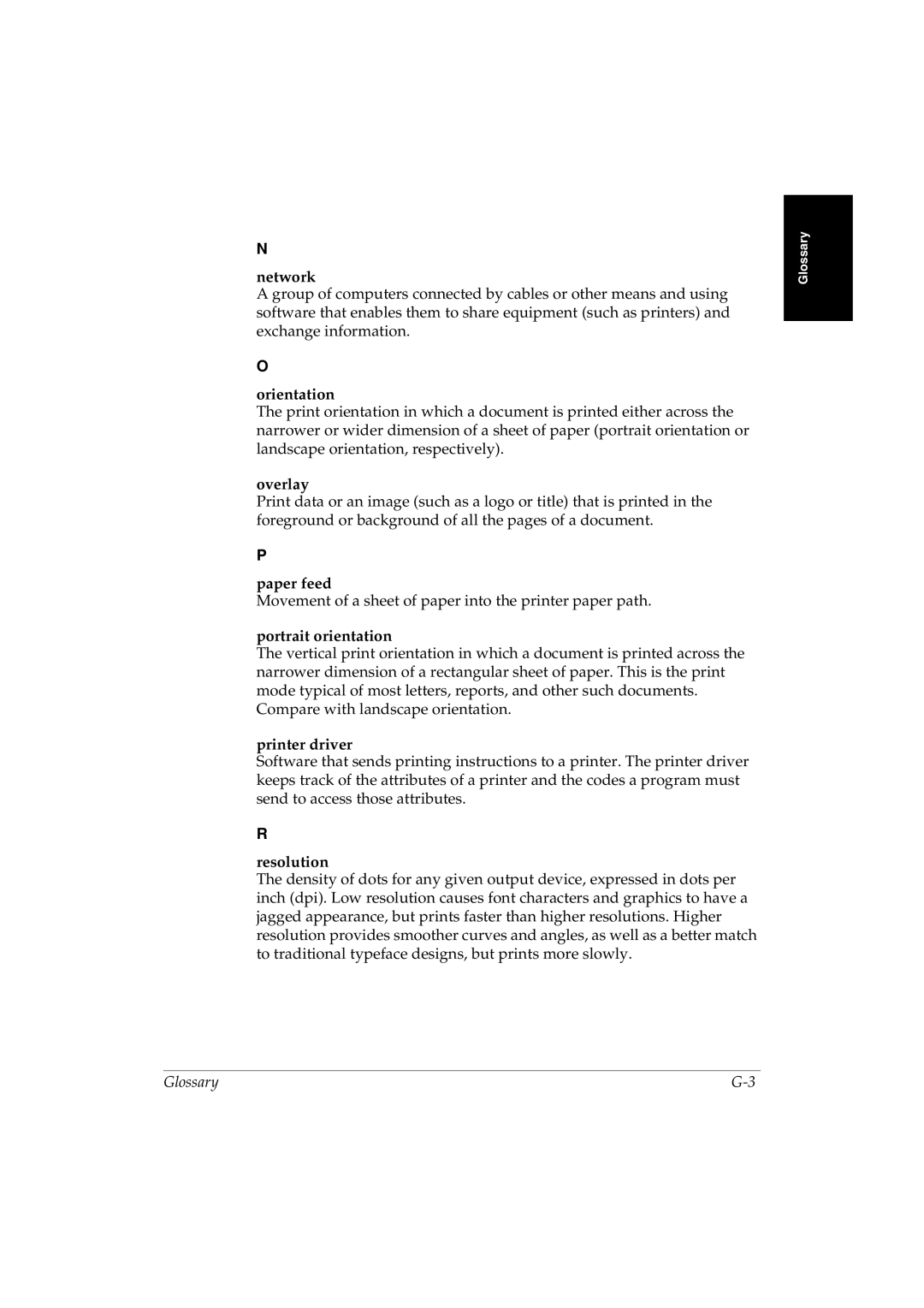 Canon L290 manual Network, Overlay Paper feed, Portrait orientation, Printer driver 