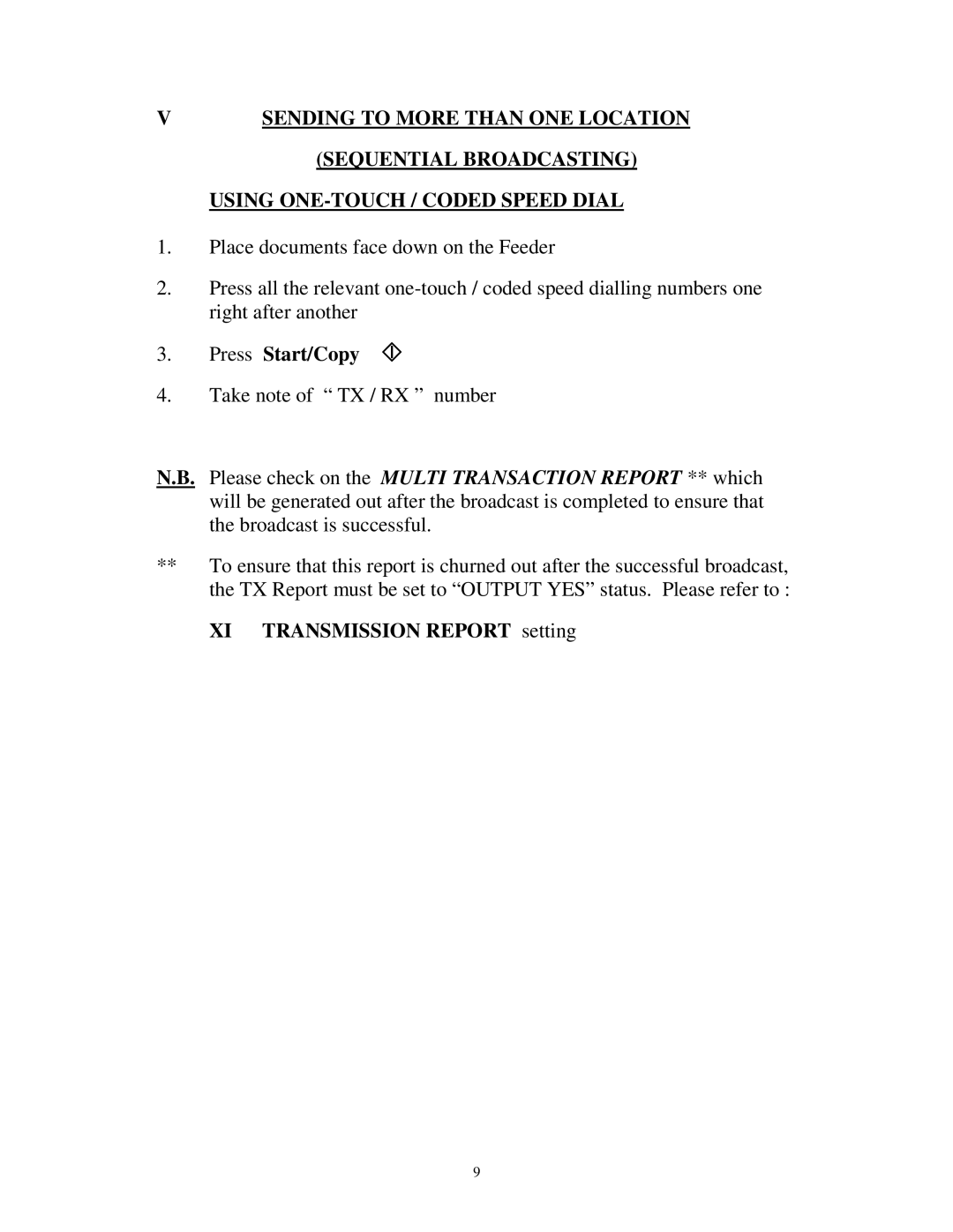 Canon L295 manual Press Start/Copy, XI Transmission Report setting 