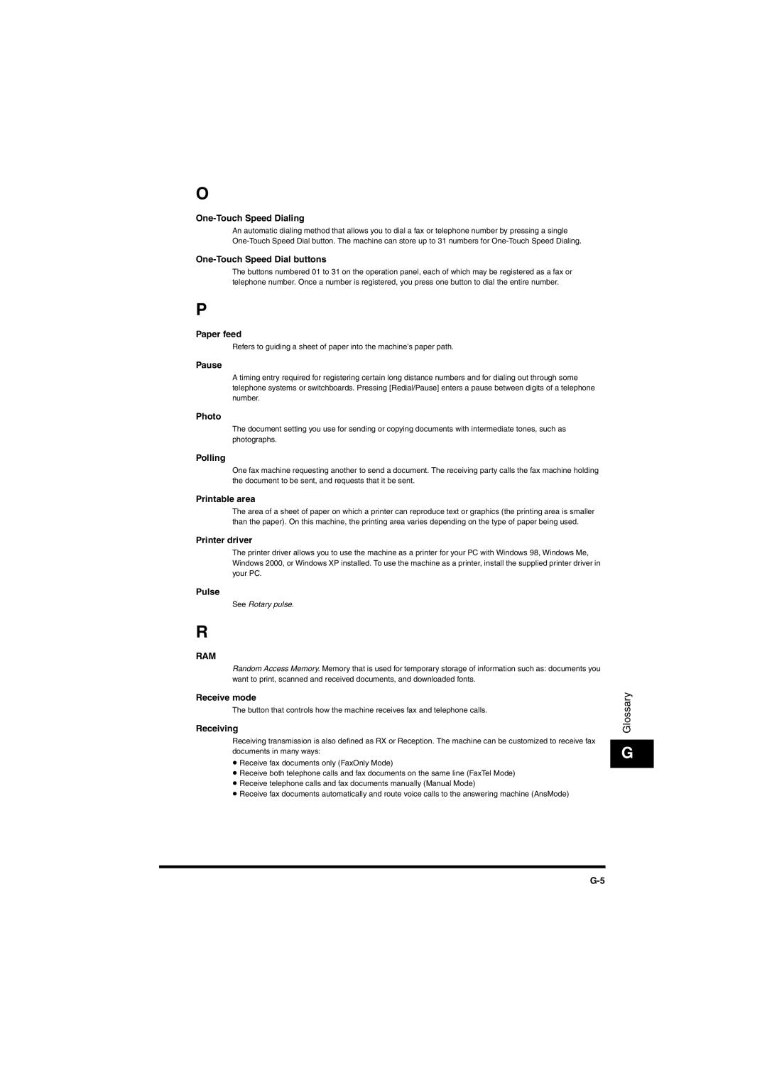 Canon L380S manual Ram 