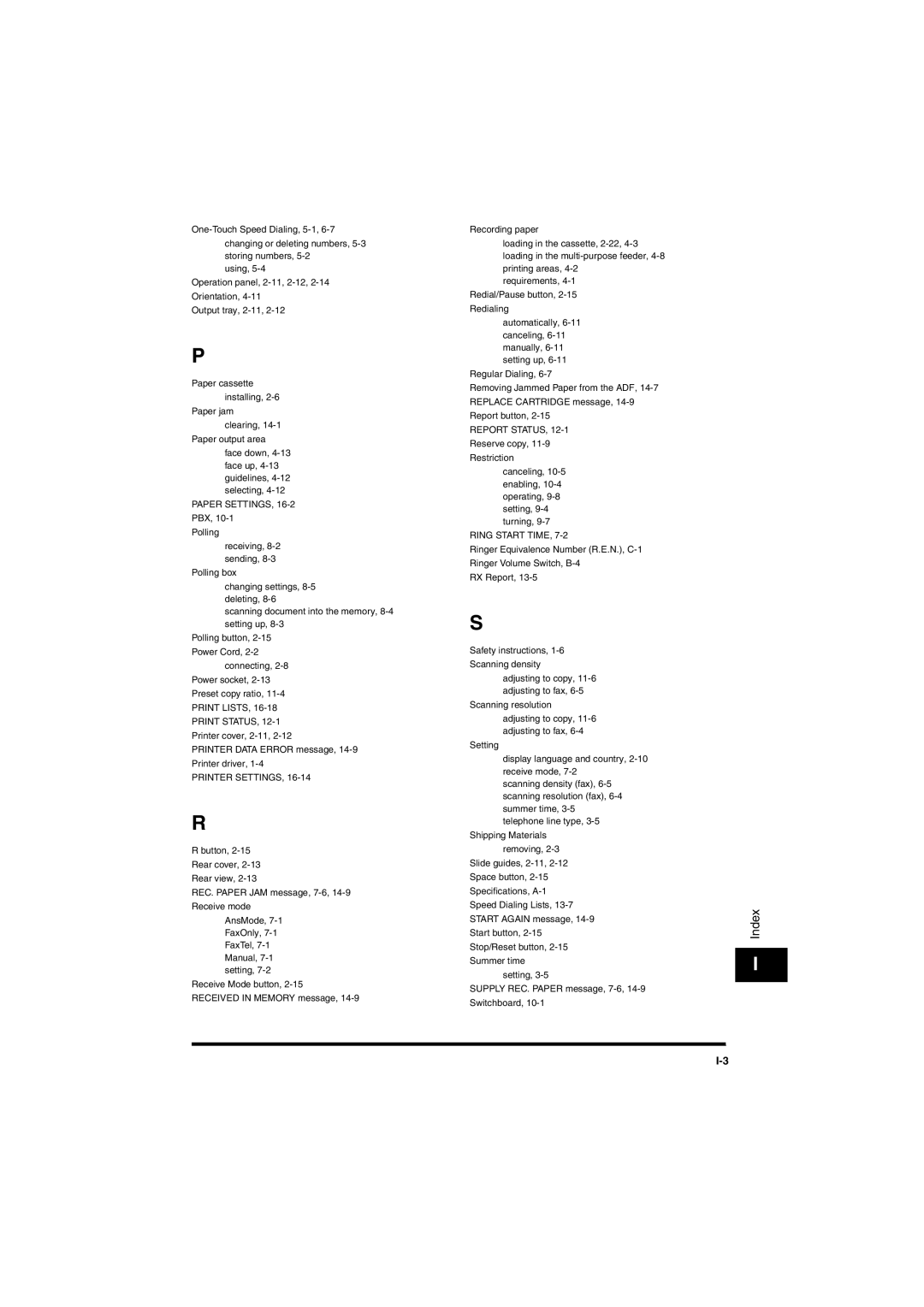 Canon L380S manual Print Lists Print Status 