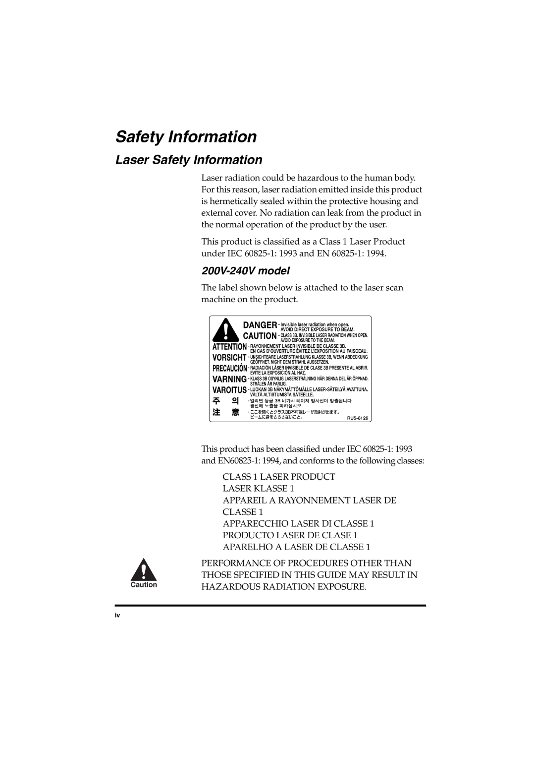 Canon L380S manual Safety Information 