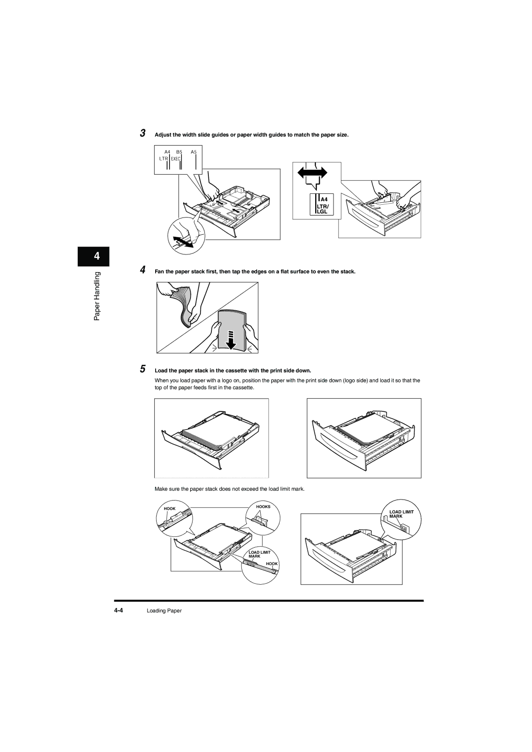 Canon L380S manual Hook Hooks Load Limit Mark 