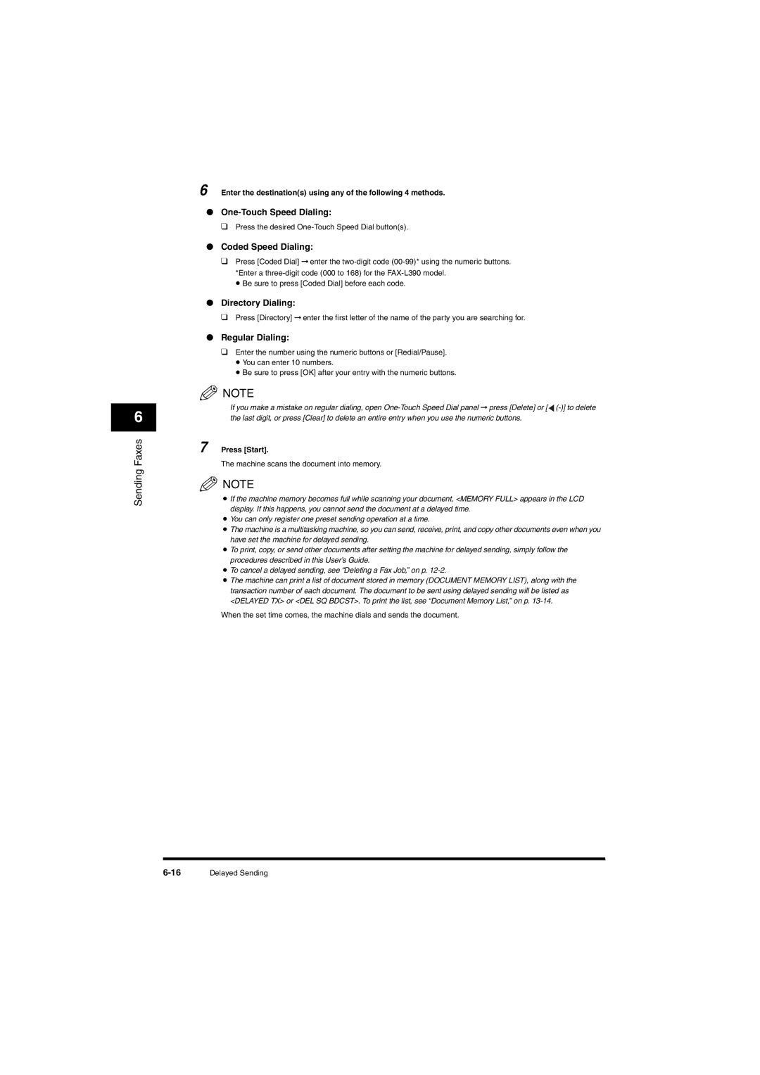 Canon L380S manual Enter the destinations using any of the following 4 methods 