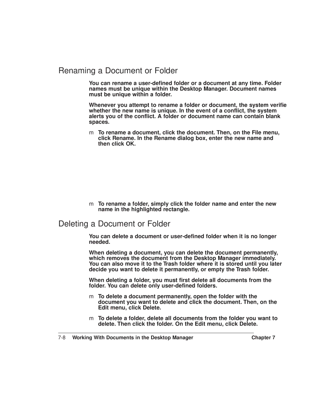 Canon L6000 manual Renaming a Document or Folder, Deleting a Document or Folder 