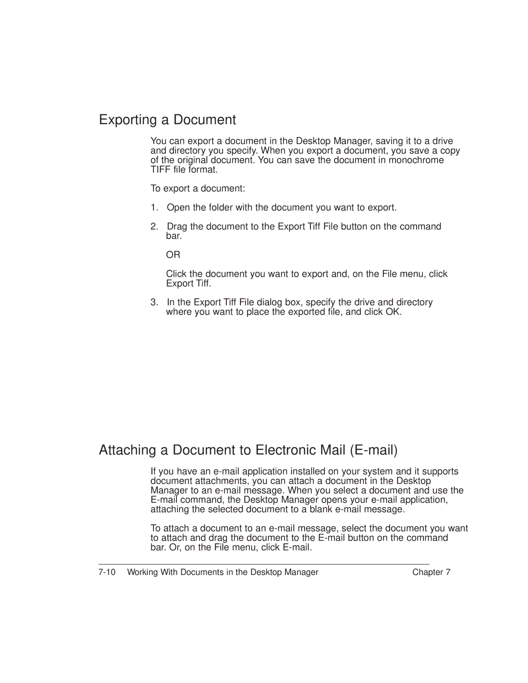 Canon L6000 manual Exporting a Document, Attaching a Document to Electronic Mail E-mail 