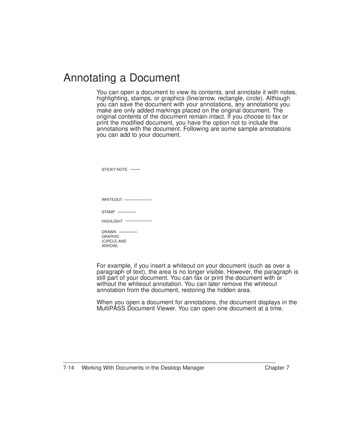 Canon L6000 manual Annotating a Document 