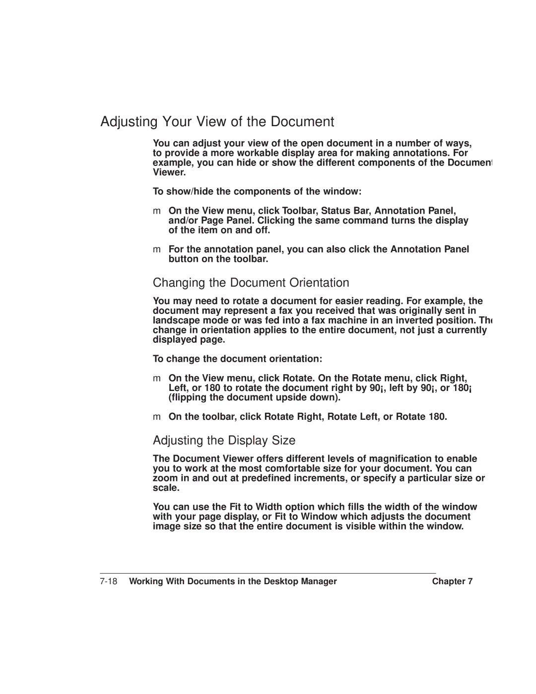 Canon L6000 manual Adjusting Your View of the Document, Changing the Document Orientation, Adjusting the Display Size 