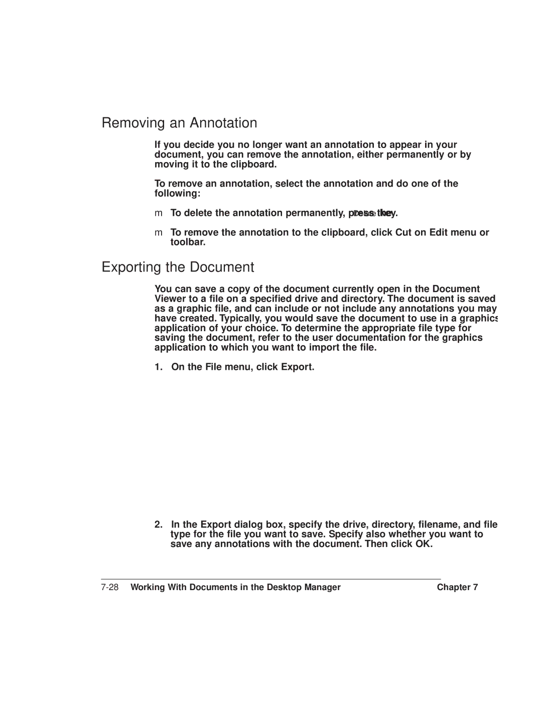 Canon L6000 manual Removing an Annotation, Exporting the Document 