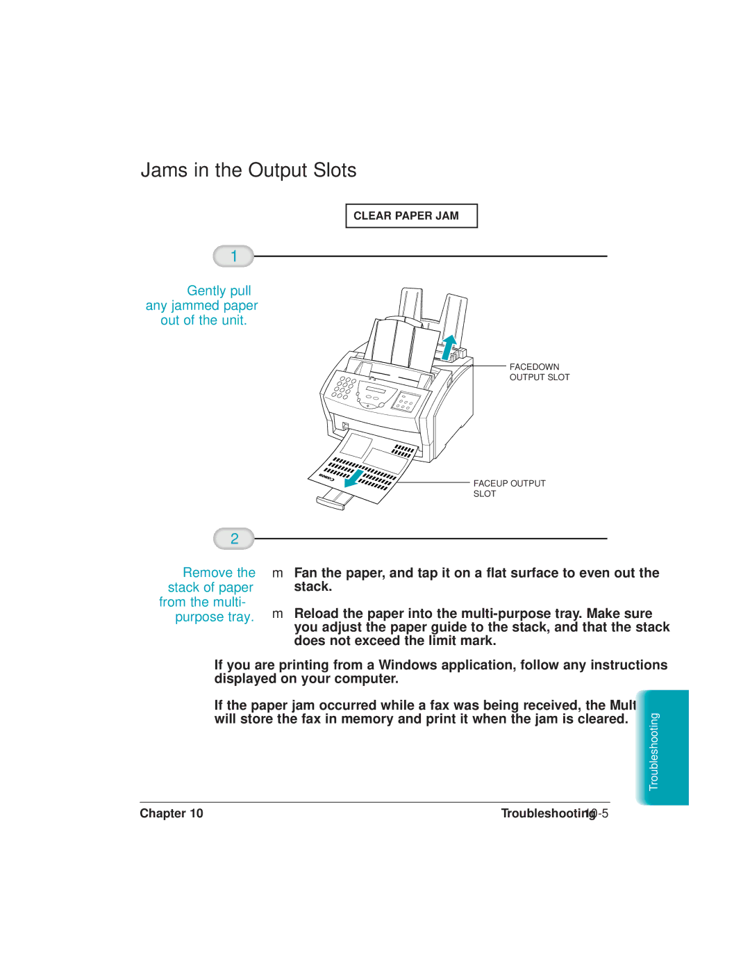 Canon L6000 manual Clear Paper JAM 