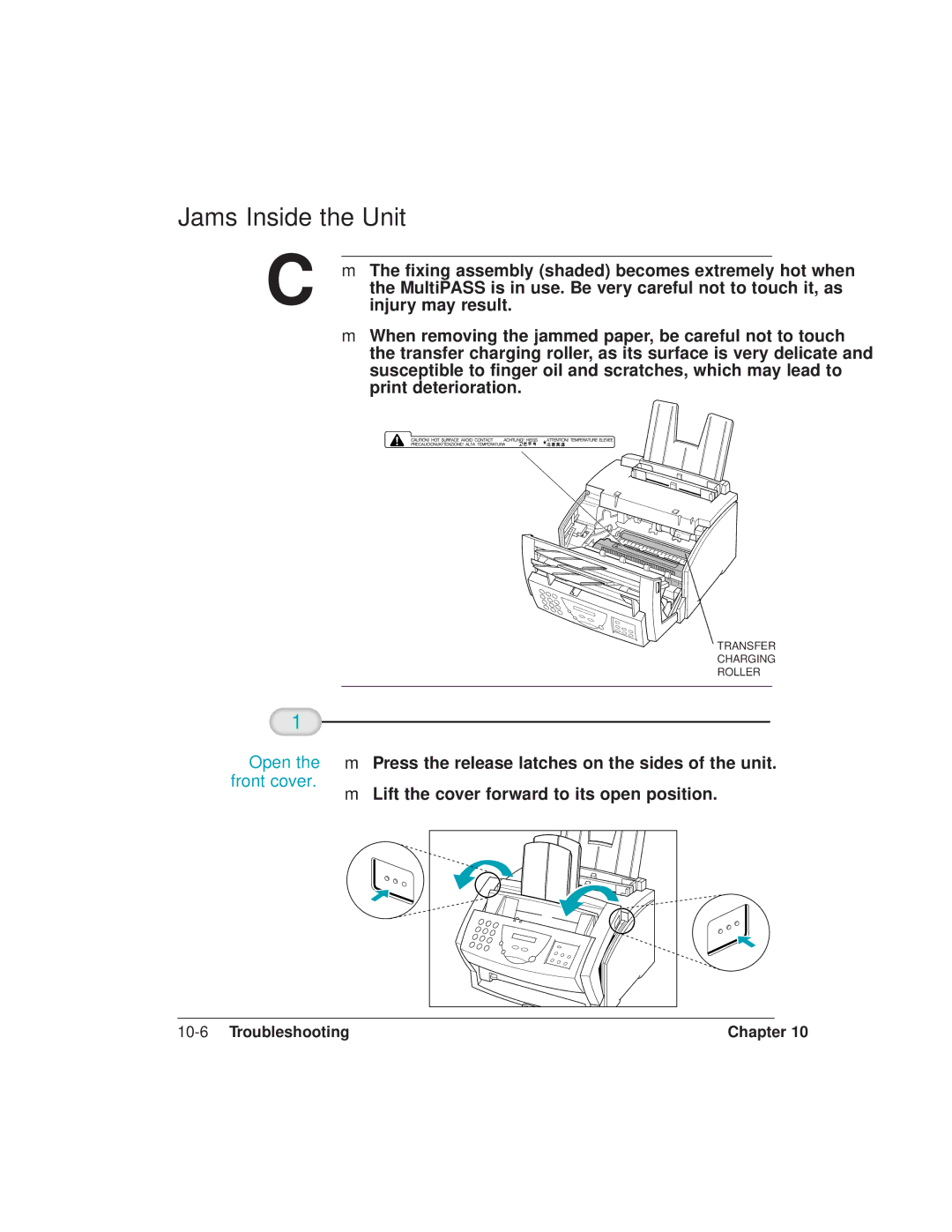 Canon L6000 manual Jams Inside the Unit 