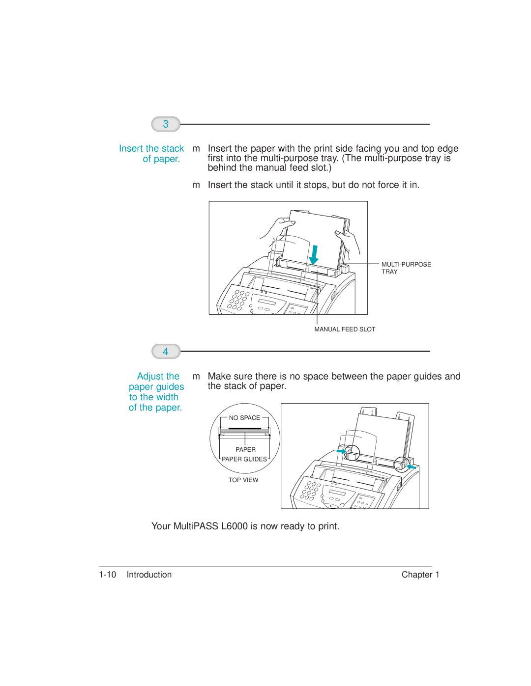 Canon manual Your MultiPASS L6000 is now ready to print 