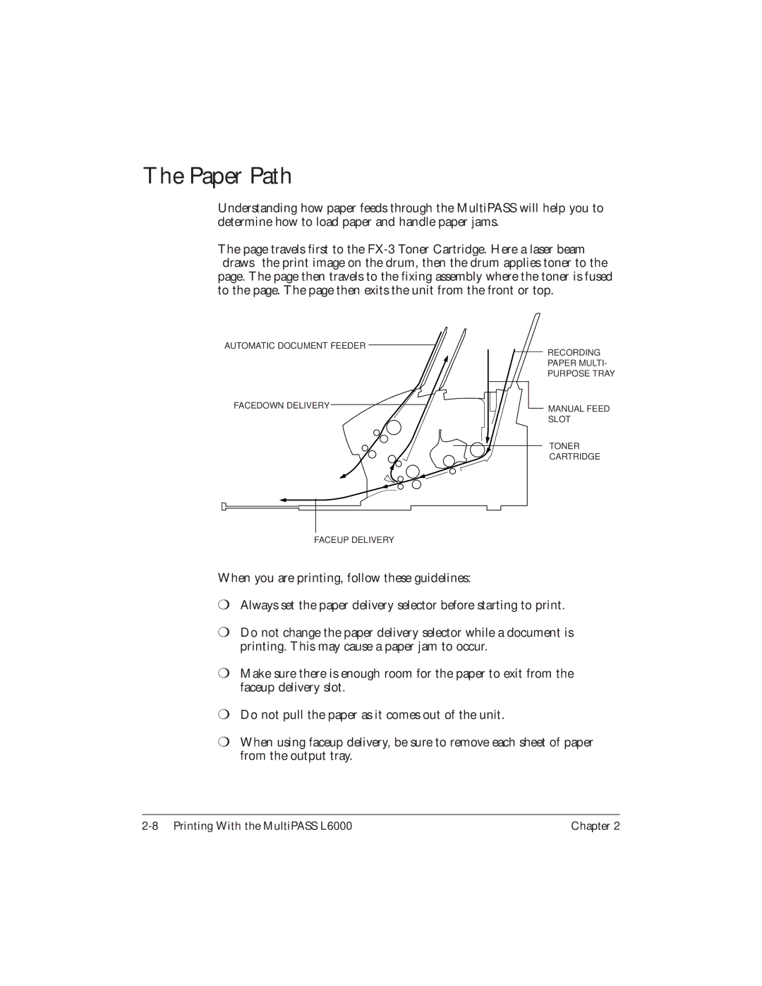 Canon L6000 manual Paper Path 