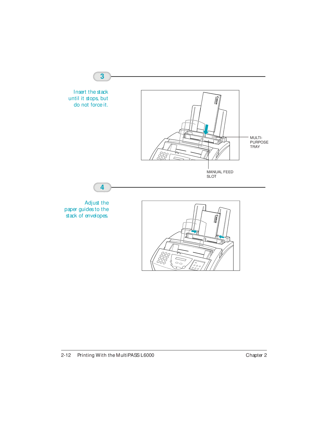 Canon L6000 manual Multi Purpose Tray Manual Feed Slot 