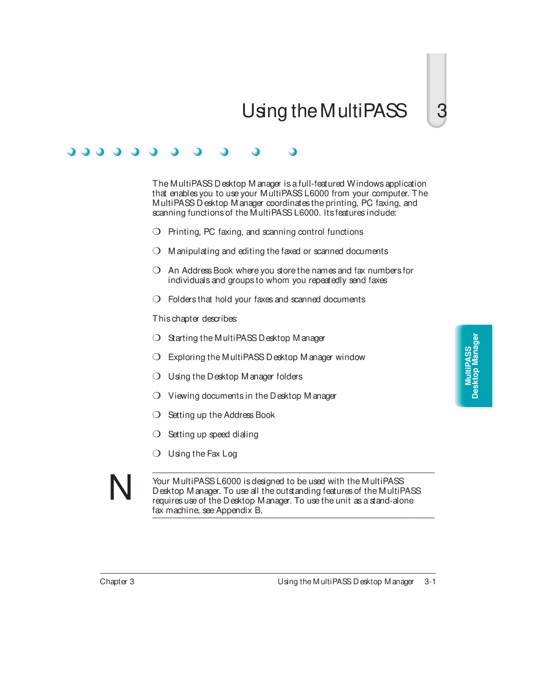 Canon L6000 manual Using the MultiPASS 