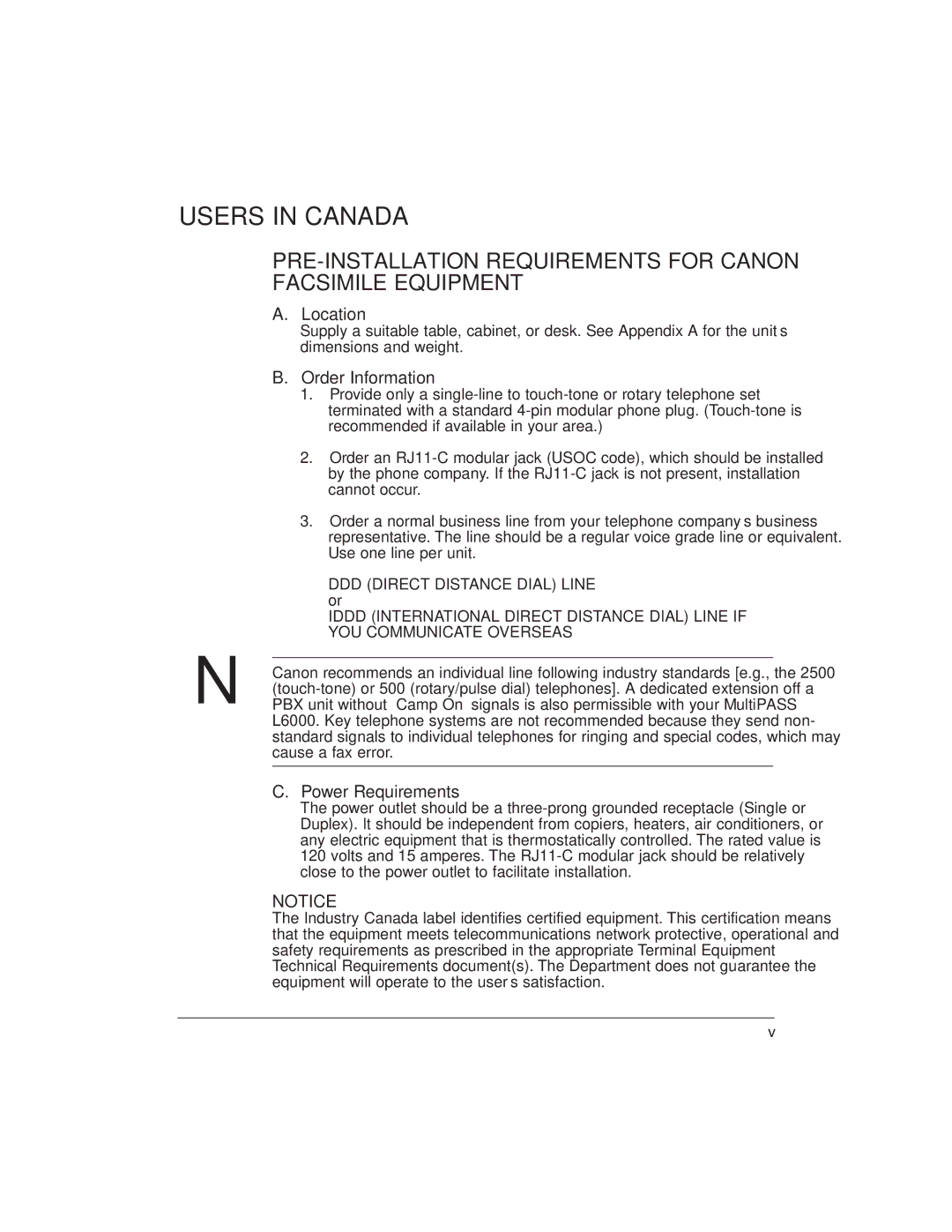 Canon L6000 manual Users in Canada 