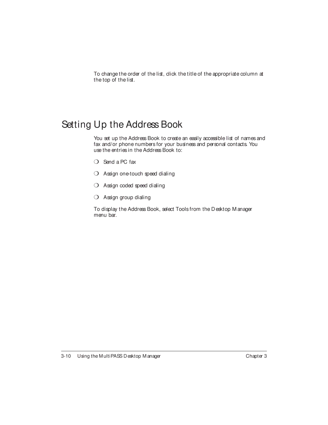 Canon L6000 manual Setting Up the Address Book 