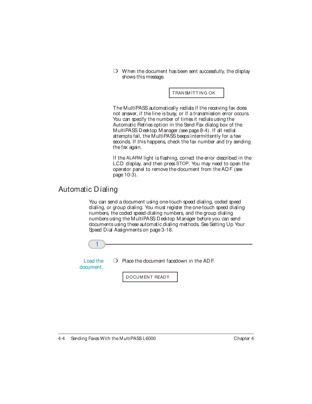 Canon L6000 manual Automatic Dialing 