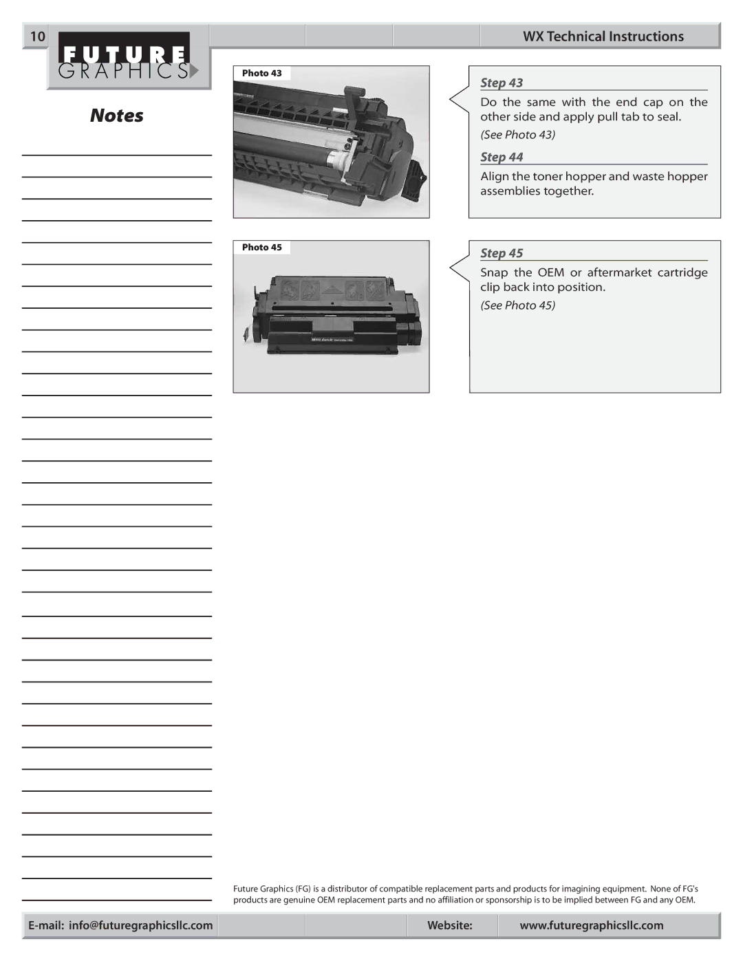 Canon LBP-2460 manual Align the toner hopper and waste hopper assemblies together 