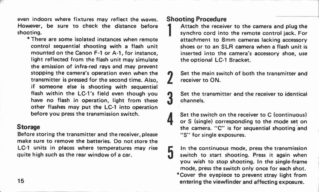 Canon LC-1 manual 