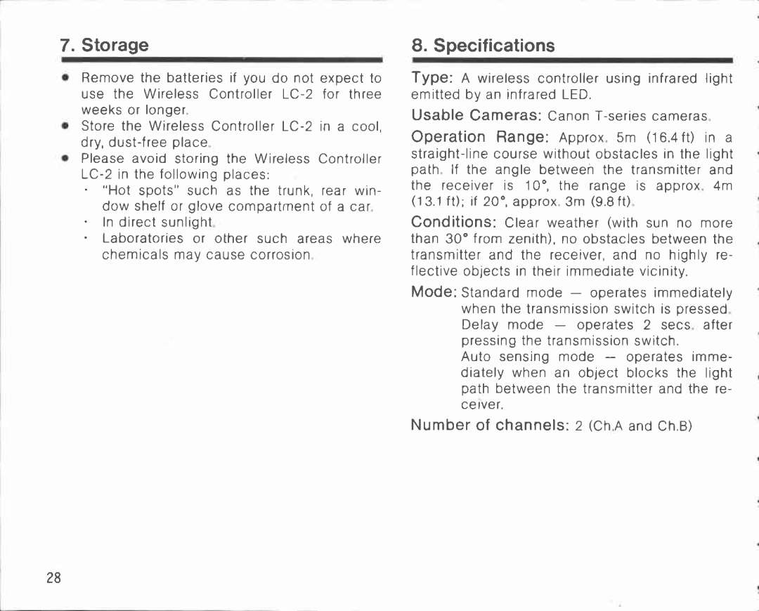 Canon LC-2 manual 