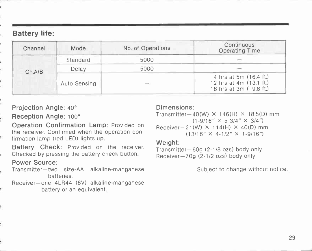 Canon LC-2 manual 