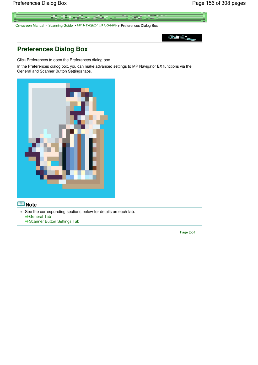 Canon LiDE 700F manual Preferences Dialog Box 156 of 308 pages 