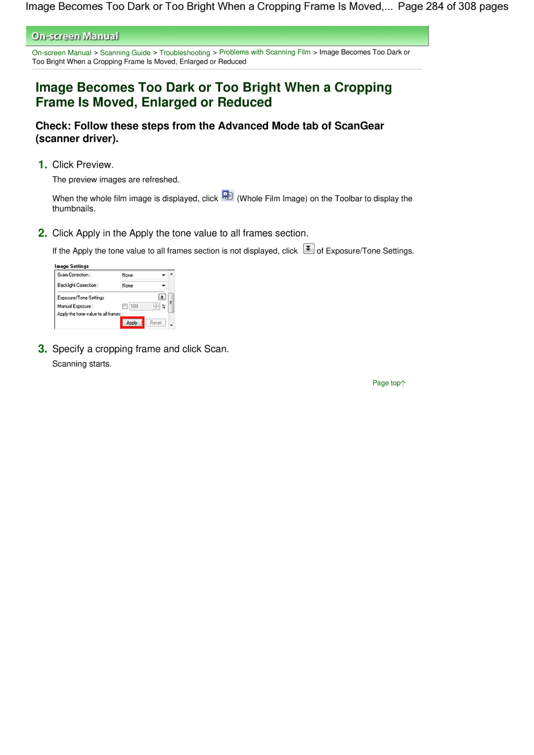 Canon LiDE 700F manual Click Preview, Specify a cropping frame and click Scan 