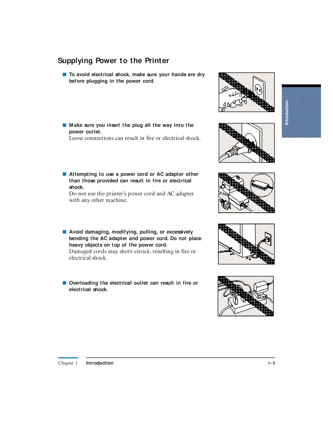 Canon LR1 user manual Supplying Power to the Printer 