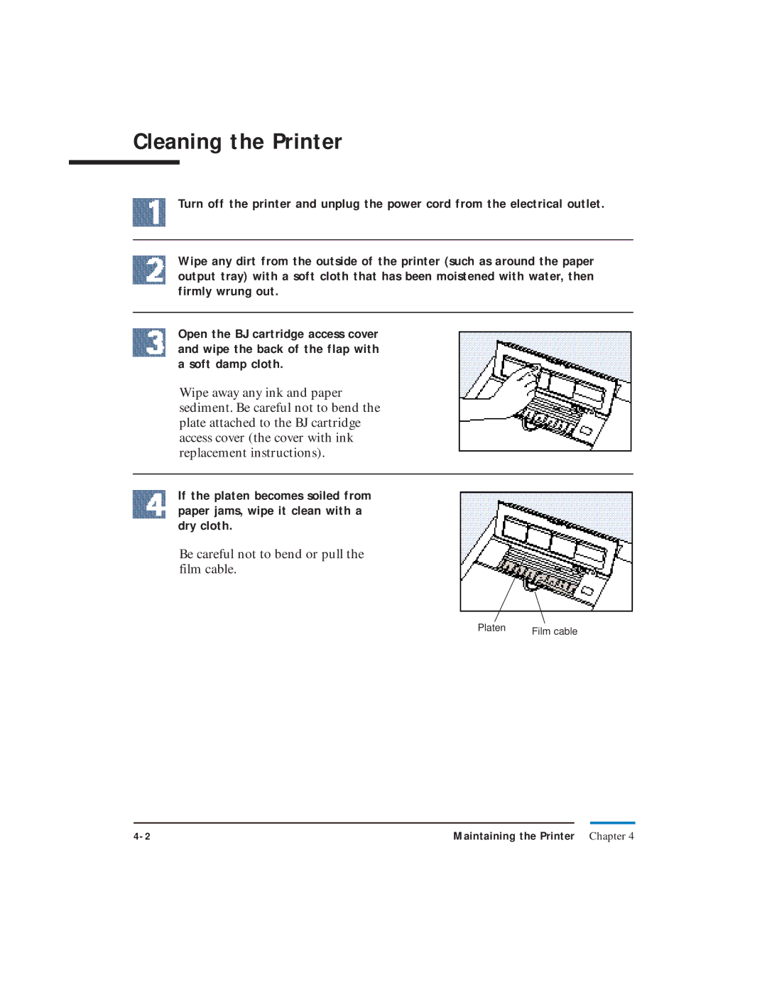 Canon LR1 user manual Cleaning the Printer 