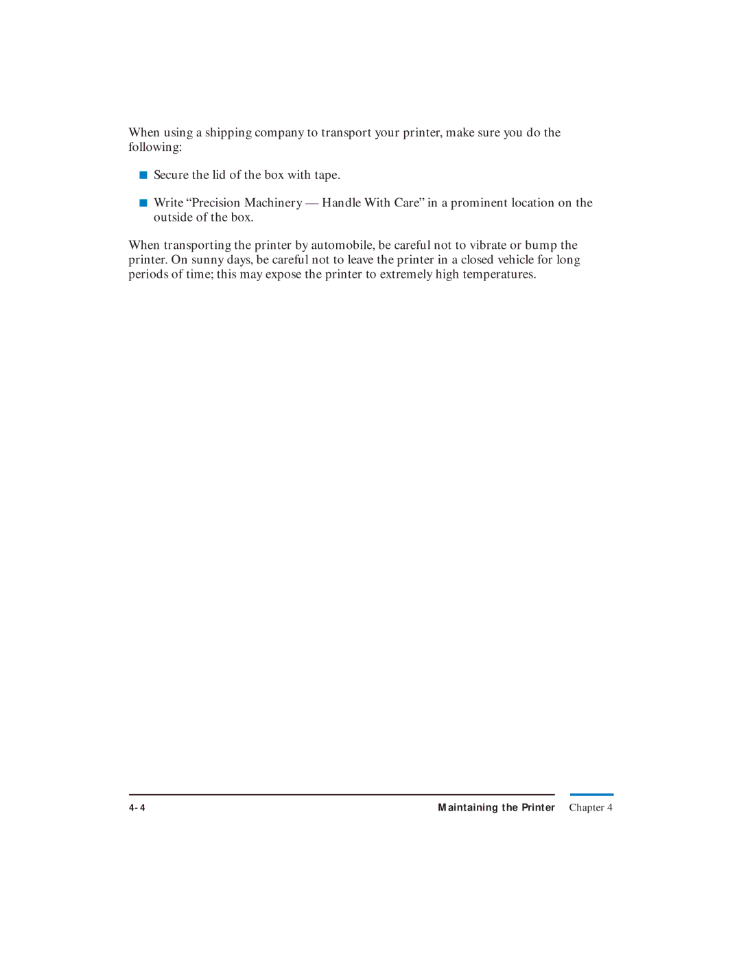 Canon LR1 user manual Maintaining the Printer Chapter 