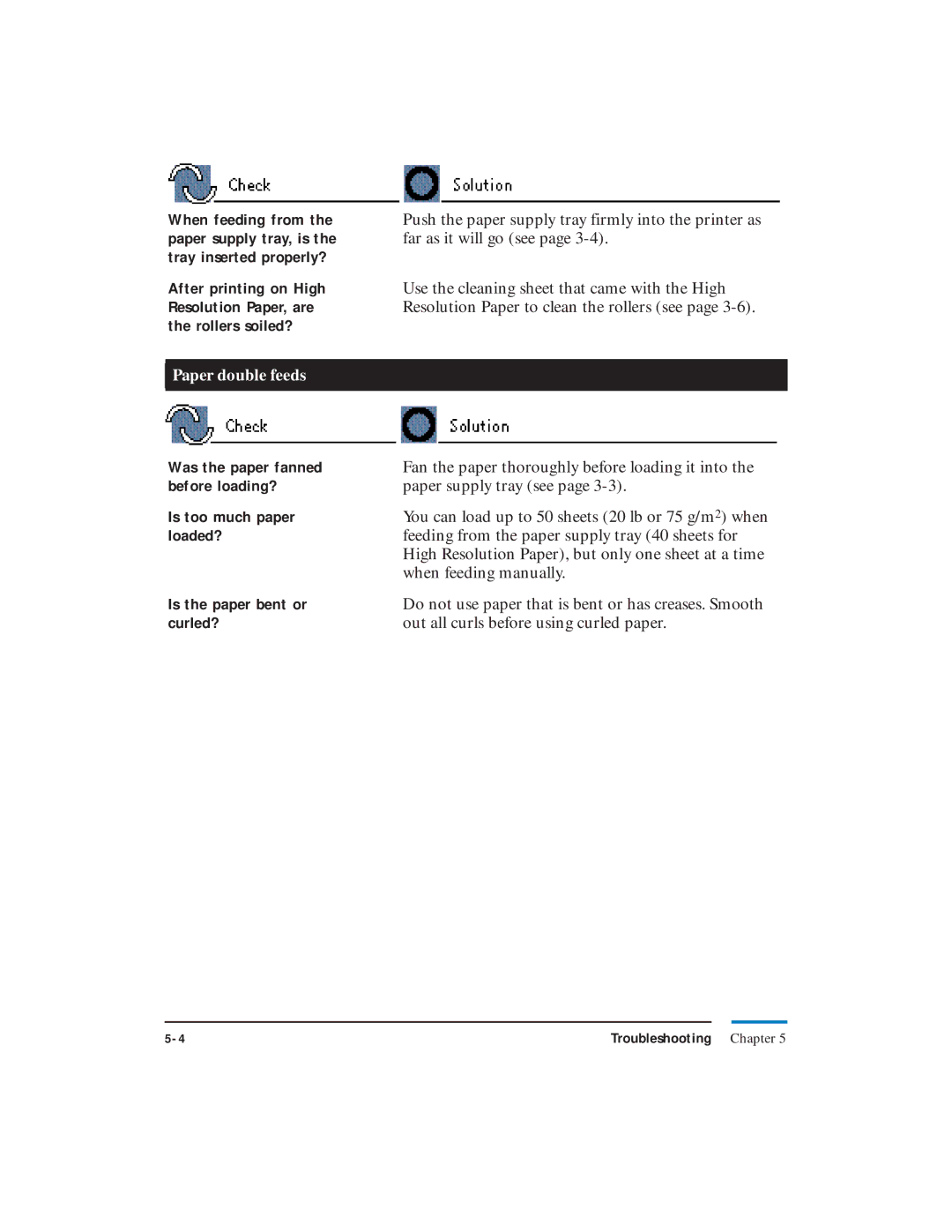 Canon LR1 user manual Was the paper fanned, Before loading?, Is too much paper, Loaded? 