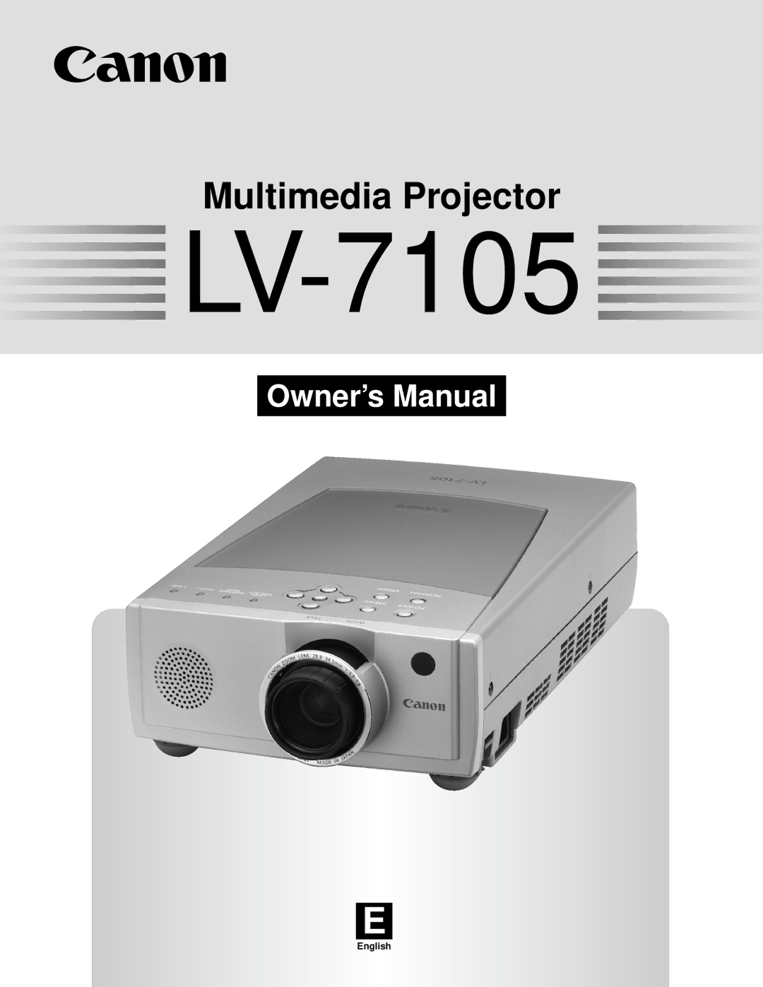 Canon LV-7105 owner manual 