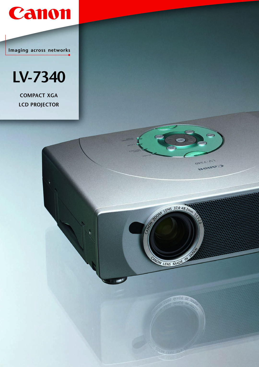 Canon LV-7340 manual Compact Xga Lcd Projector 