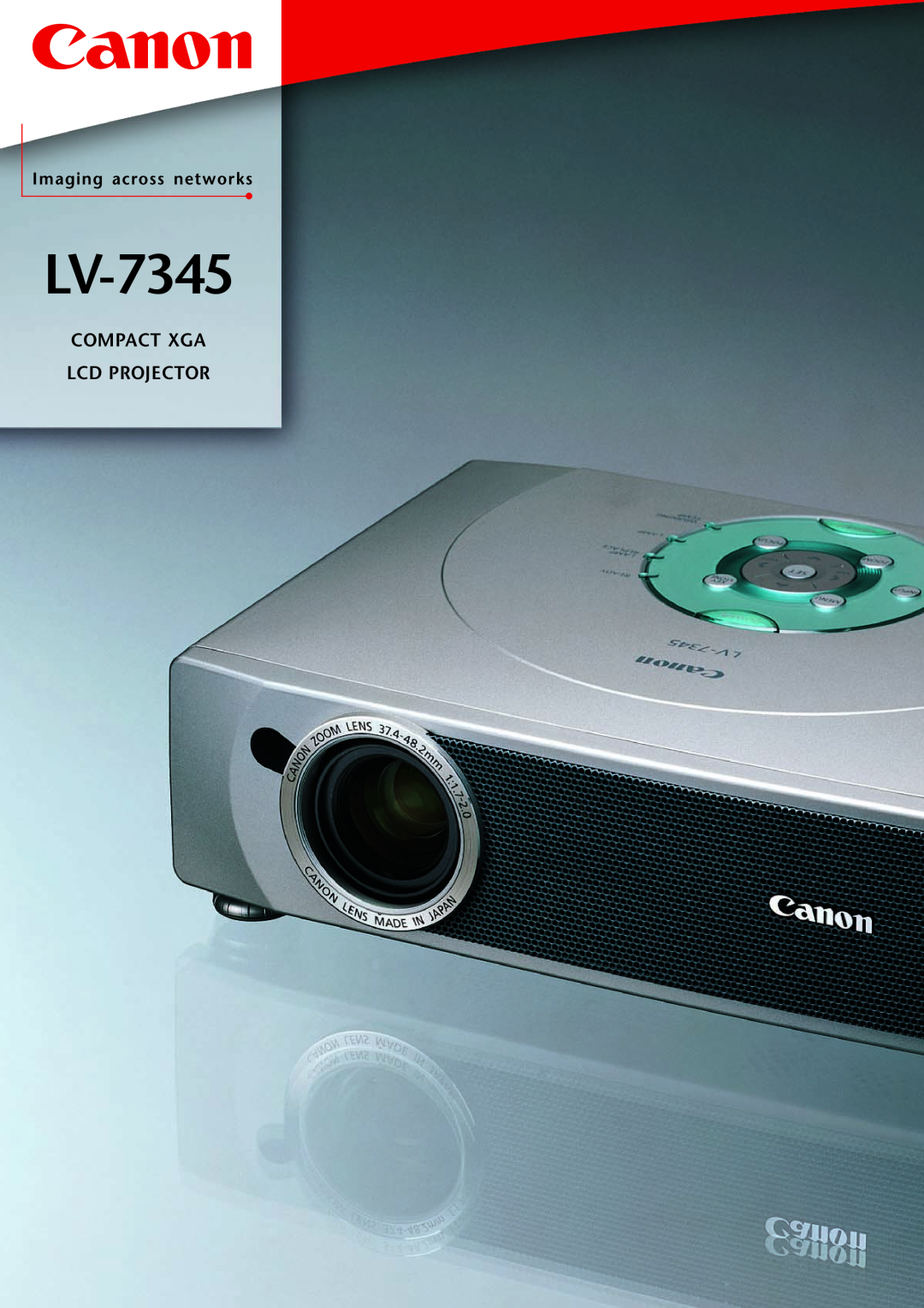 Canon LV-7345 manual Compact Xga Lcd Projector 