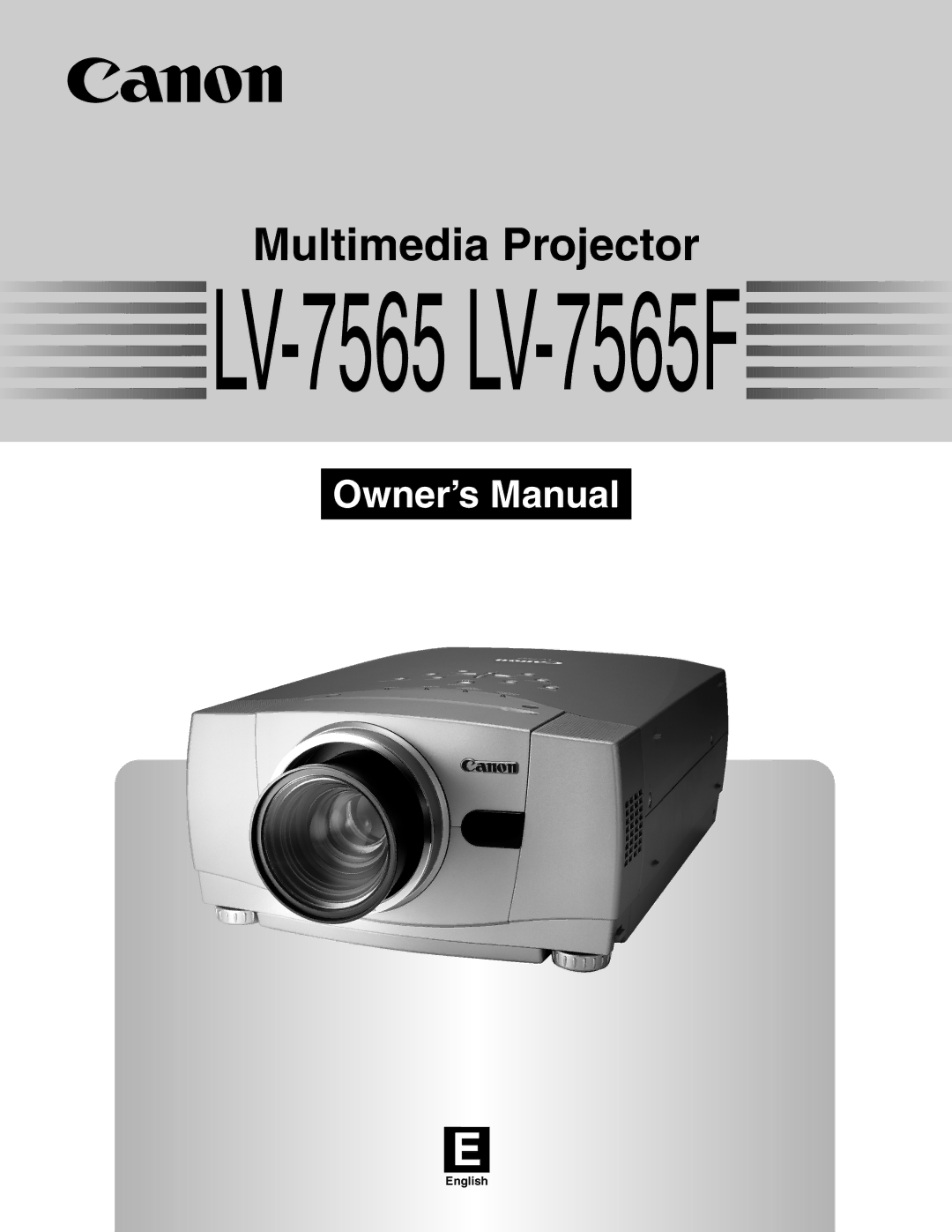 Canon owner manual LV-7565 LV-7565F 