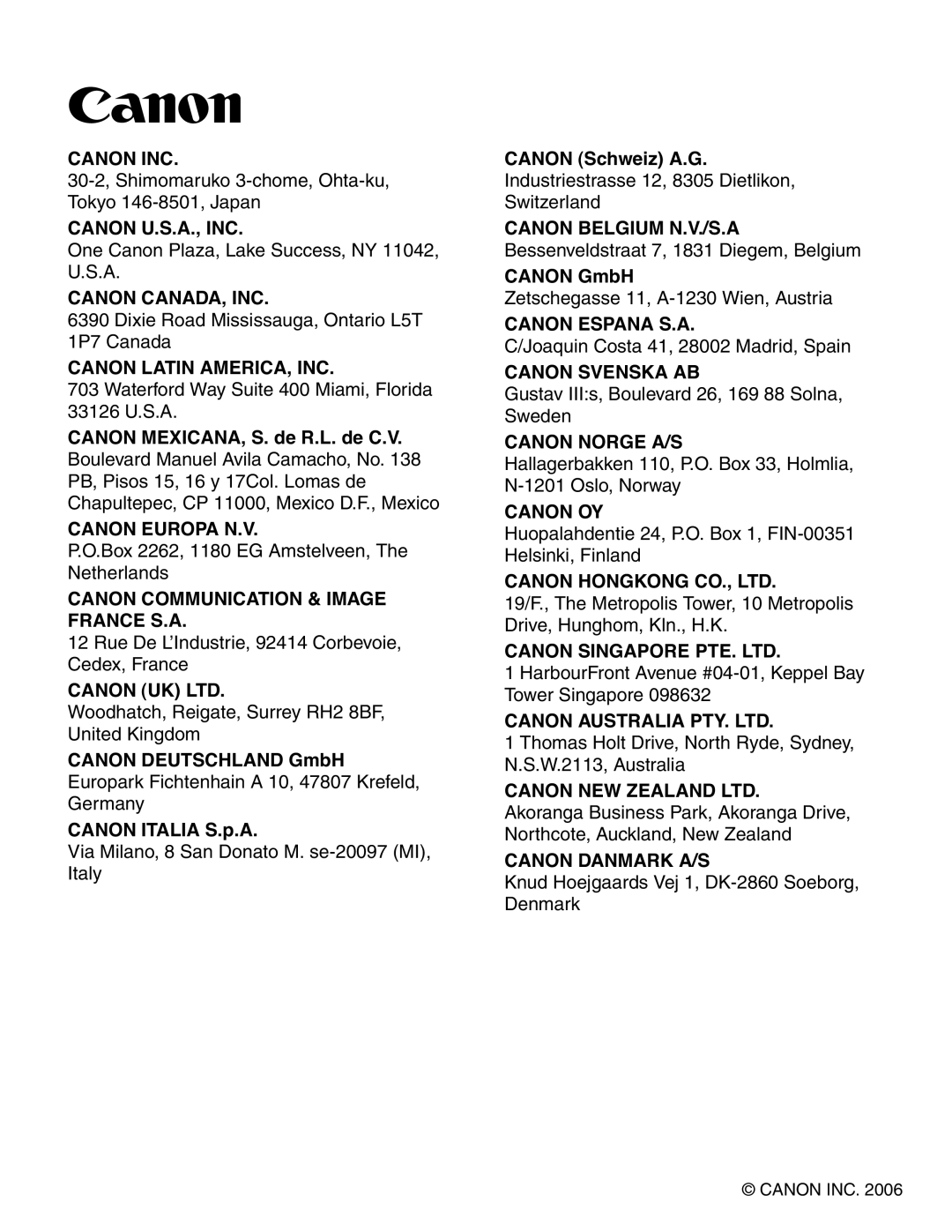 Canon LV-7575 user manual Canon INC 