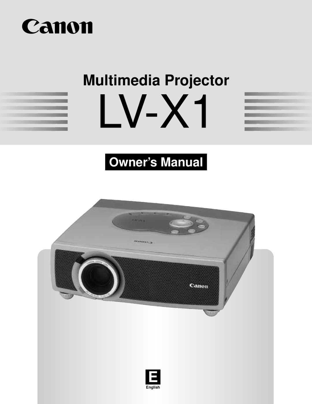 Canon LV-X1 owner manual 