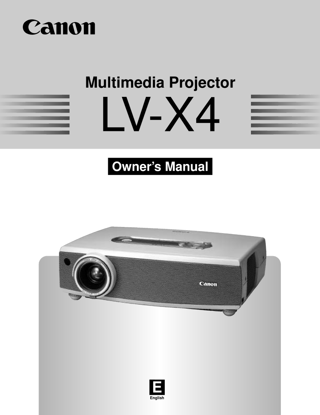 Canon LV-X4 owner manual 