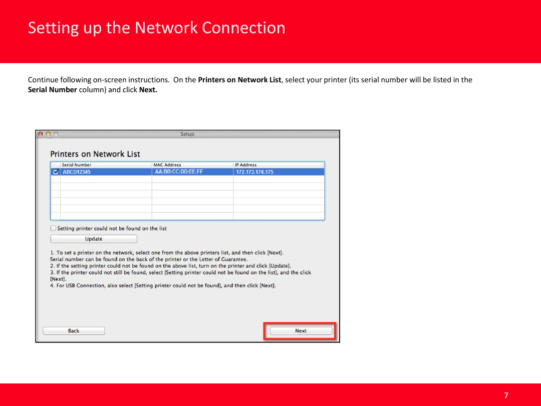 Canon MB2020 manual Setting up the Network Connection 