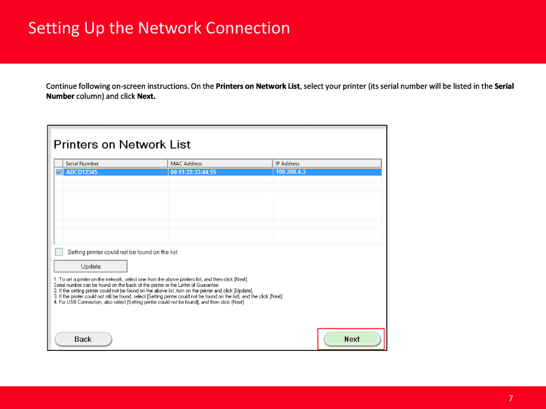 Canon MB2320 manual Setting Up the Network Connection 