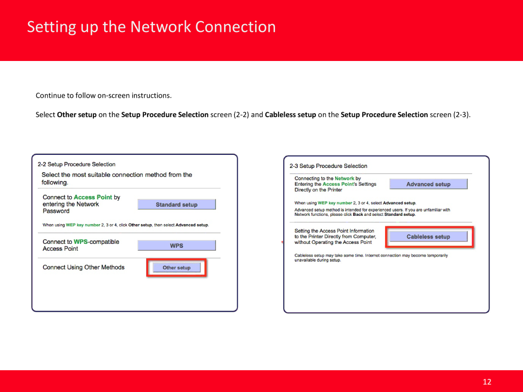 Canon MB2320 manual Setting up the Network Connection 