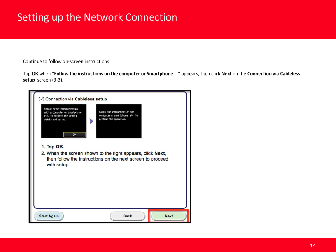 Canon MB2320 manual Setting up the Network Connection 