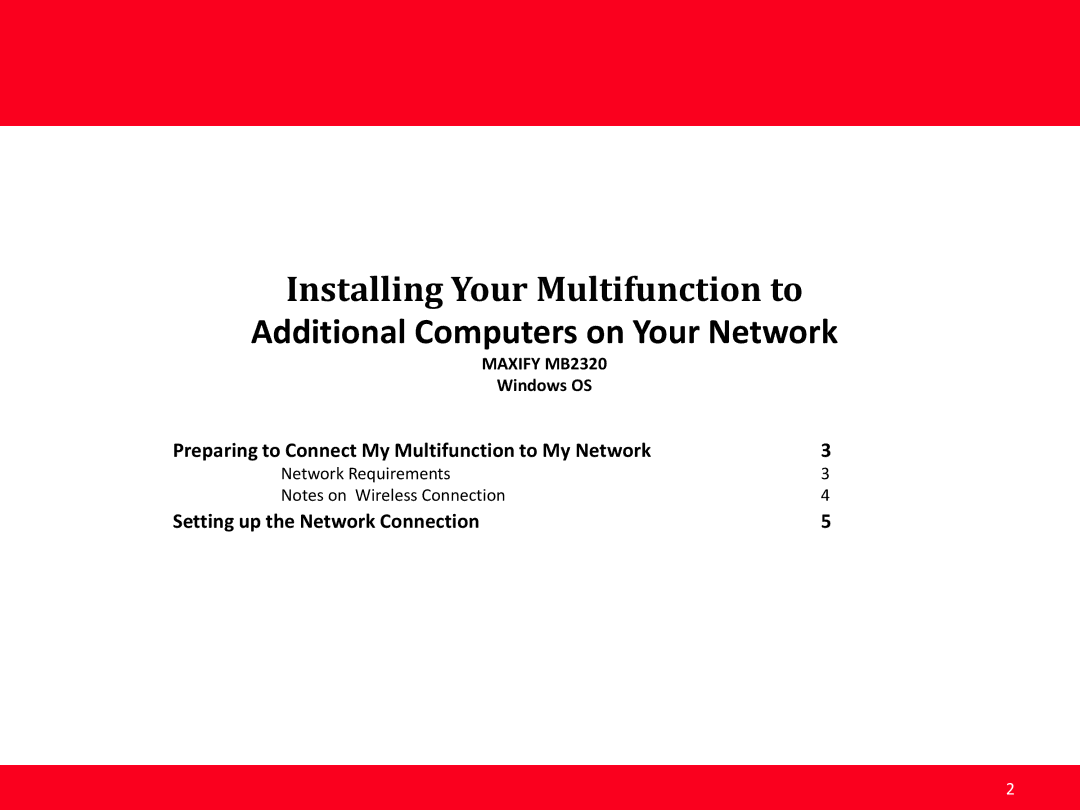 Canon MB2320 manual Preparing to Connect My Multifunction to My Network 