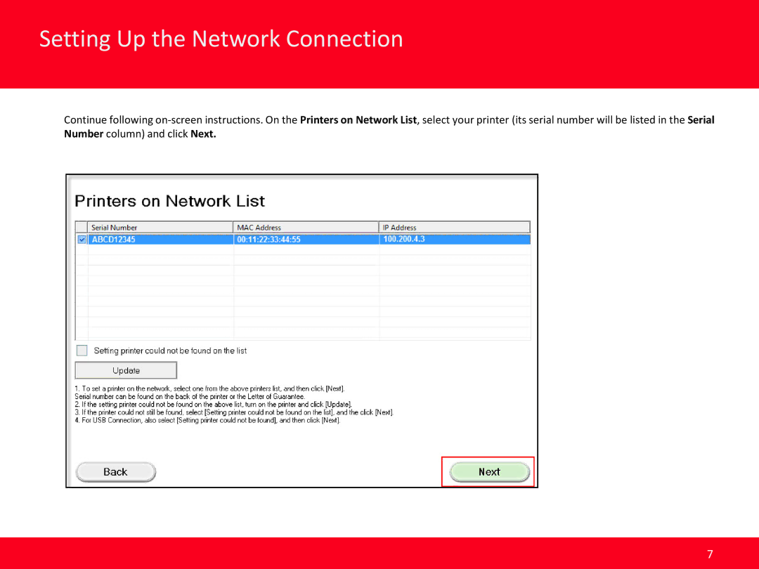 Canon MB2320 manual Setting Up the Network Connection 