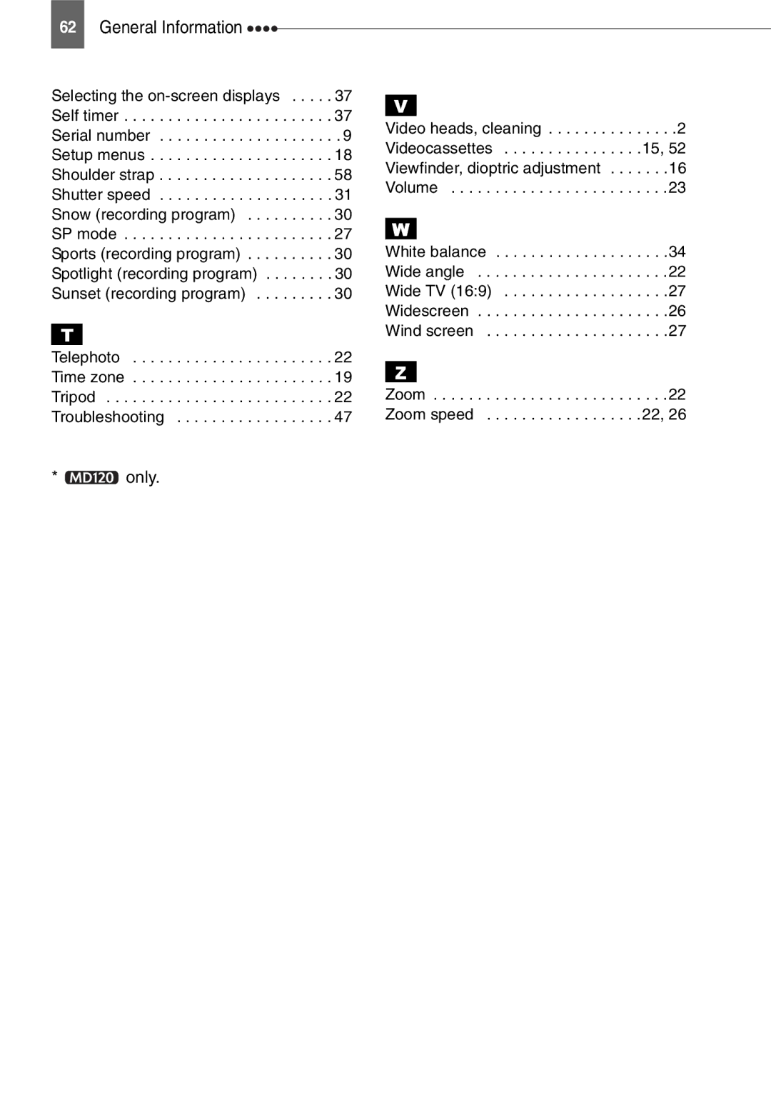 Canon MD120, MD111, MD110, MD101 instruction manual Only 