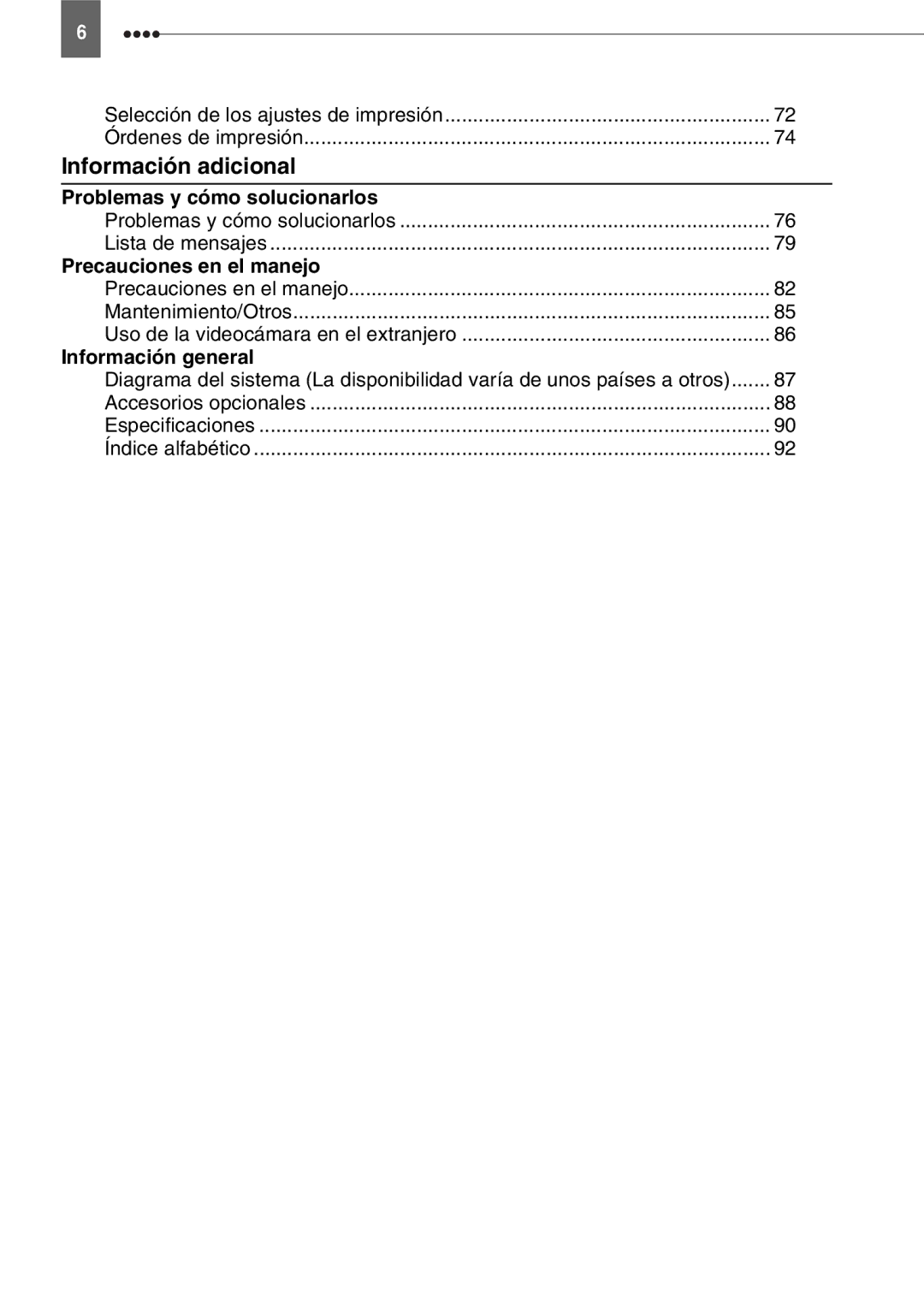 Canon MD130, MD160 Problemas y cómo solucionarlos, Precauciones en el manejo, Mantenimiento/Otros, Información general 